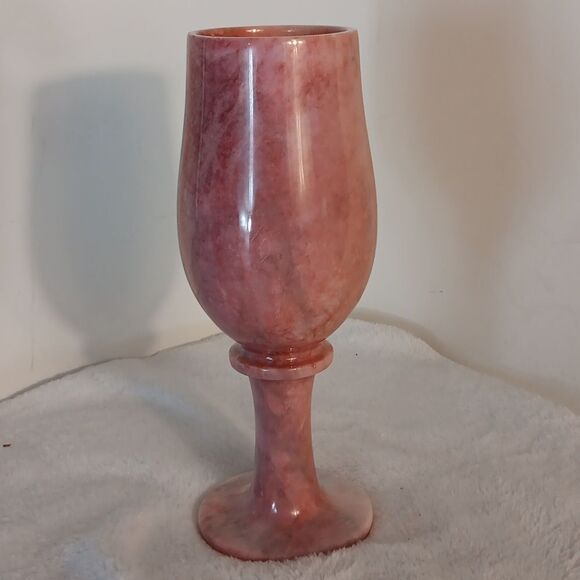 Alabaster Pink Marble Goblet - Picture 8 of 8
